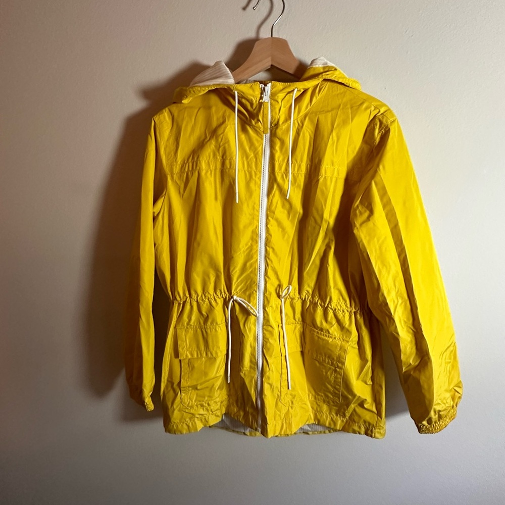 Light weight yellow raincoat